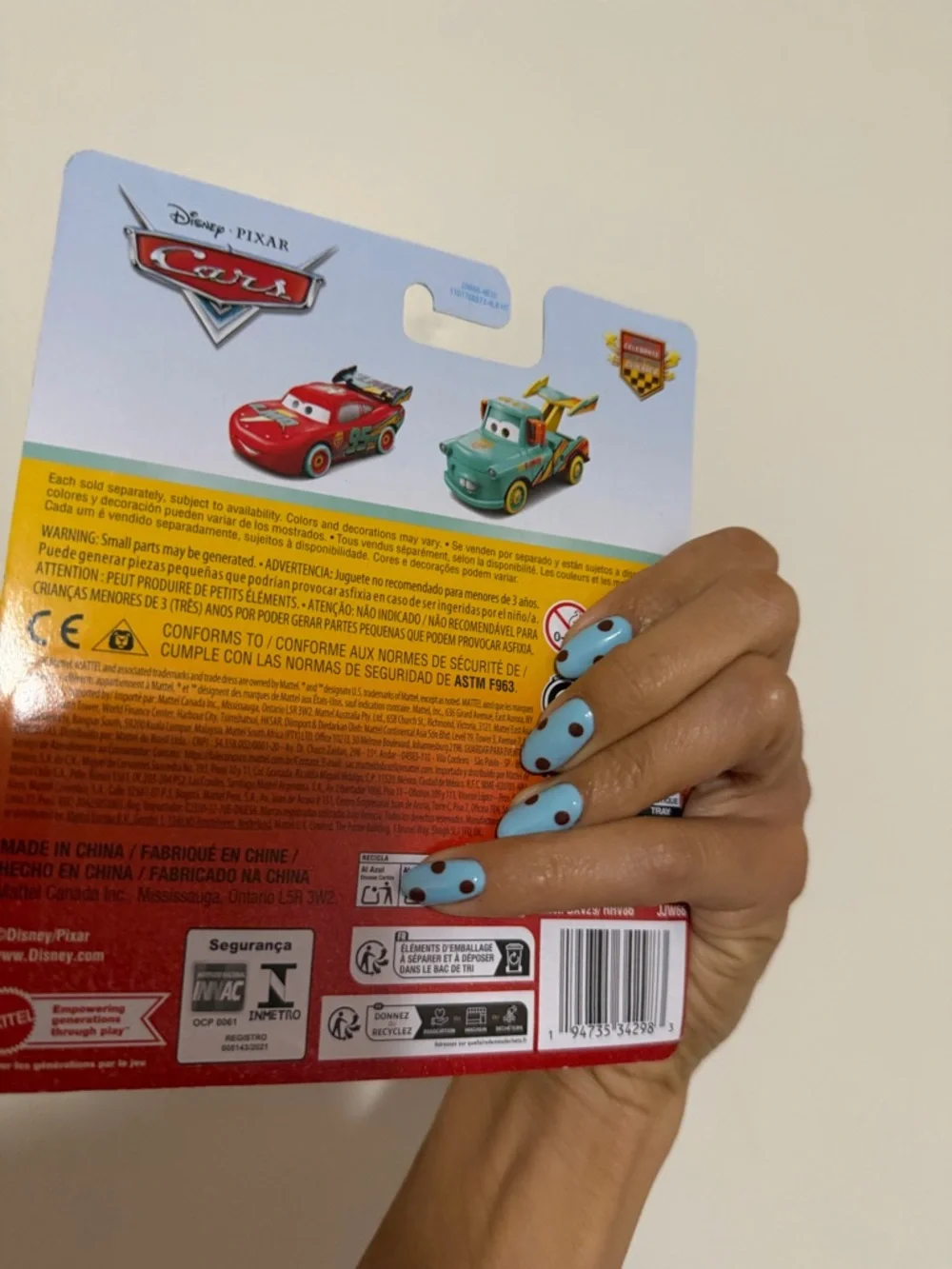 Mattel Disney Pixar Cars Turquoise Tow Truck with Yellow Accents